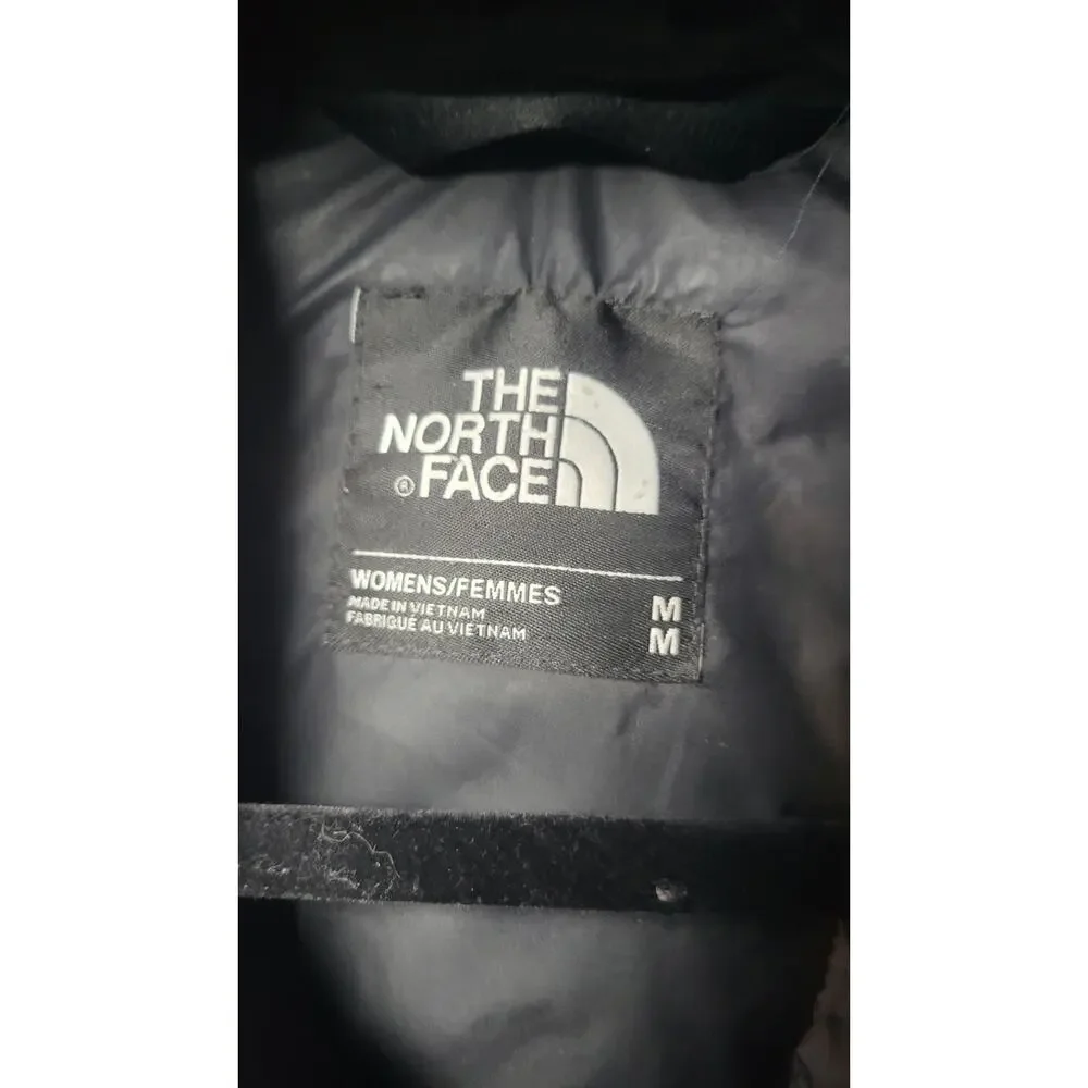 The North Face Women’s Black Hooded Long Down Puffer Coat Jacket Size M - Picture 2 of 12